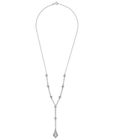Wrapped in Love Diamond Multi Cluster Lariat Necklace (1 ct. t.w.) in 14k Gold or 14k white Gold, 15" + 2" extender, Created for Macy's