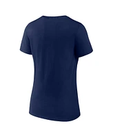 Women's Fanatics Navy Gonzaga Bulldogs Basic Arch V-Neck T-shirt