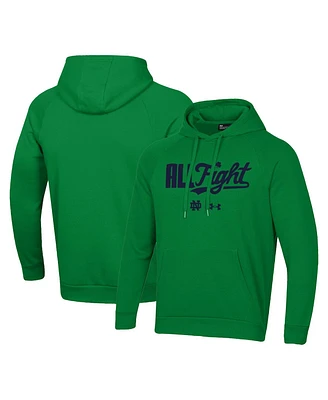 Men's Under Armour Green Notre Dame Fighting Irish All Fight Raglan Pullover Hoodie