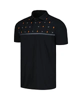 Men's LevelWear Black San Francisco Giants Sector Batter Up Raglan Polo Shirt