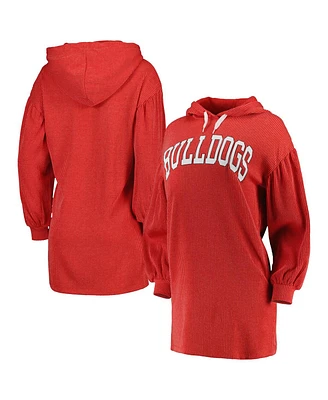 Women's Gameday Couture Red Distressed Georgia Bulldogs Game Winner Vintage-Like Wash Tri-Blend Dress