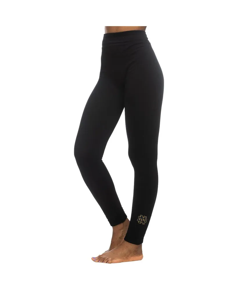 Women's ZooZatz Black Notre Dame Fighting Irish Fleece Leggings