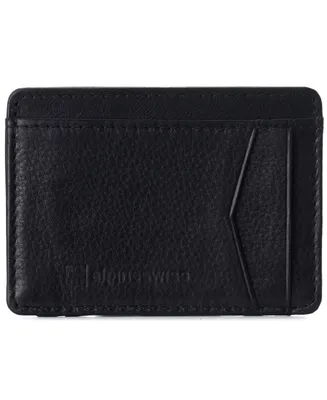 Alpine Swiss Men Rfid Safe Minimalist Front Pocket Wallet Leather Thin Card Case