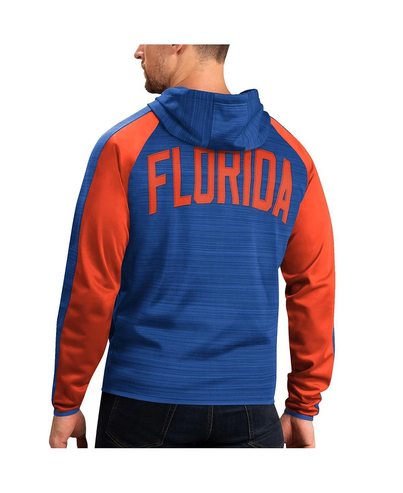 Men's G-iii Sports by Carl Banks Royal Florida Gators Neutral Zone Raglan Full-Zip Track Jacket Hoodie