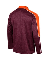 Men's Colosseum Maroon Virginia Tech Hokies Marled Half-Zip Jacket