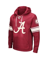 Men's Colosseum Crimson Alabama Tide Big and Tall Hockey Lace-Up Pullover Hoodie