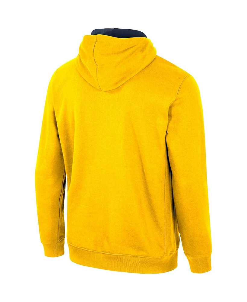Men's Colosseum Maize Michigan Wolverines Half-Zip Hoodie