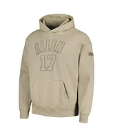 Men's Pro Standard Josh Allen Tan Buffalo Bills Player Name and Number Pullover Hoodie