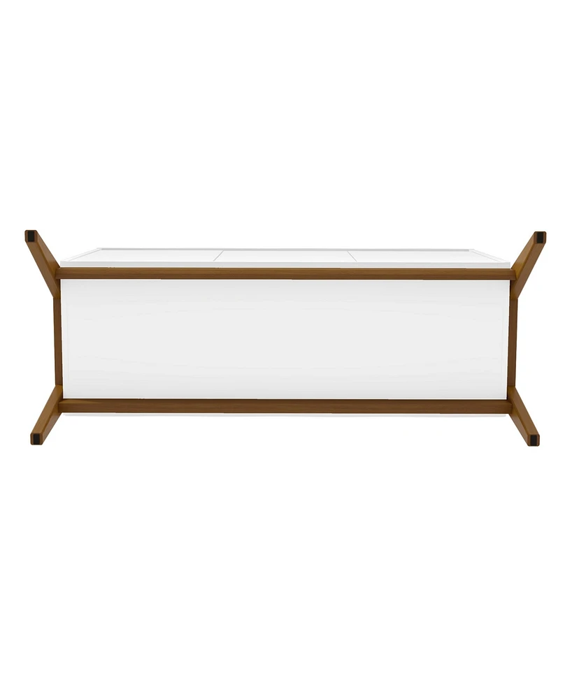 Manhattan Comfort Gales 48.50" Medium Density Fiberboard 4-Shelf Sideboard