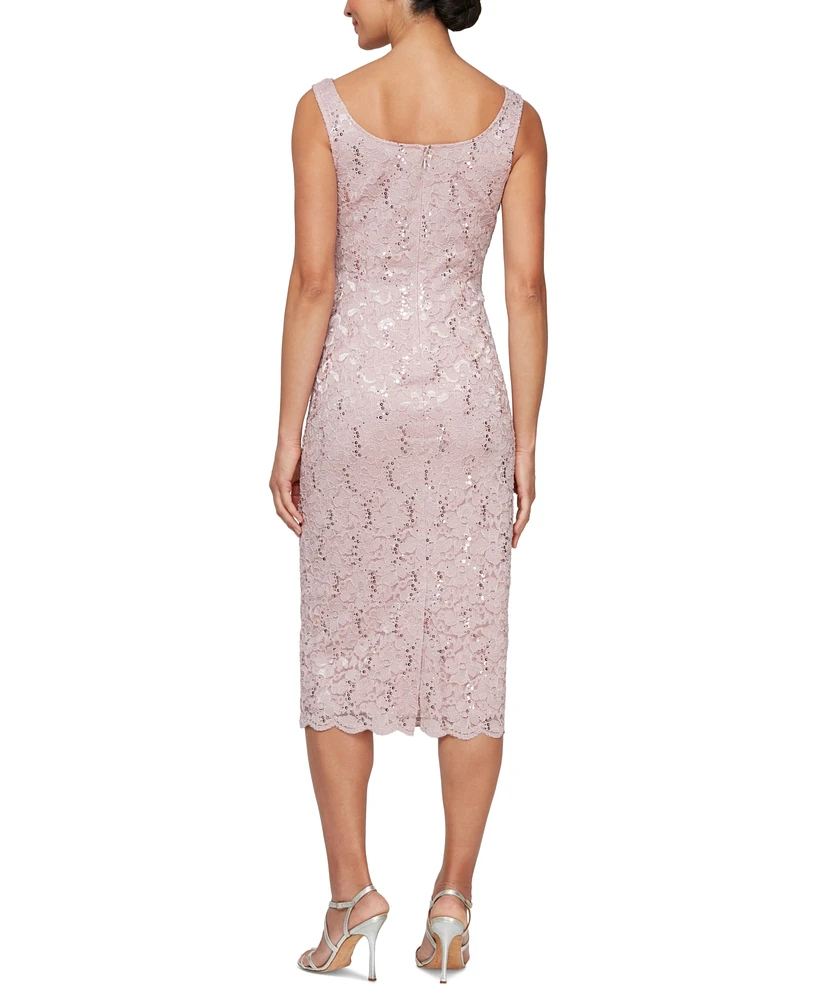 Sl Fashions 2-Pc. Lace Jacket & Midi Dress Set