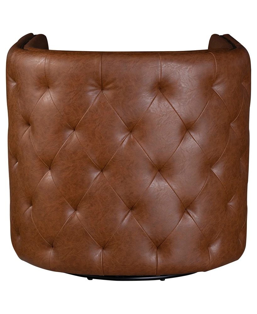 Madison Park Capstone Swivel Tufted Chair