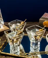 JoyJolt Carre Barware Collection, Set of 4
