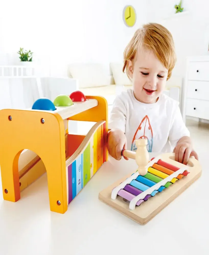 Hape Pound Tap Bench with Slide Out Xylophone