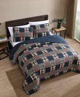 Eddie Bauer Madrona Plaid Reversible 3-Piece Quilt Set