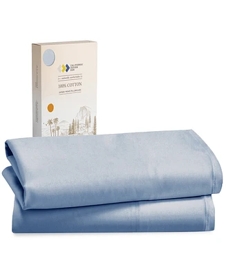 King Pillowcases Set of 2 – 100% Cotton, Soft & Cooling Sateen, Fits Pillows