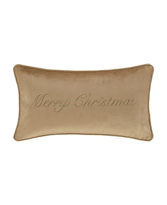 J Queen New York Merry Christmas Boudoir Decorative Pillow, 11" x 20"