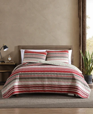 Eddie Bauer Yakima Valley Stripe Reversible -Pc. Quilt Set