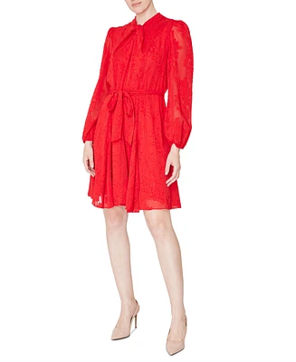 julia jordan Women's Knot-Front 3/4-Sleeve Dress