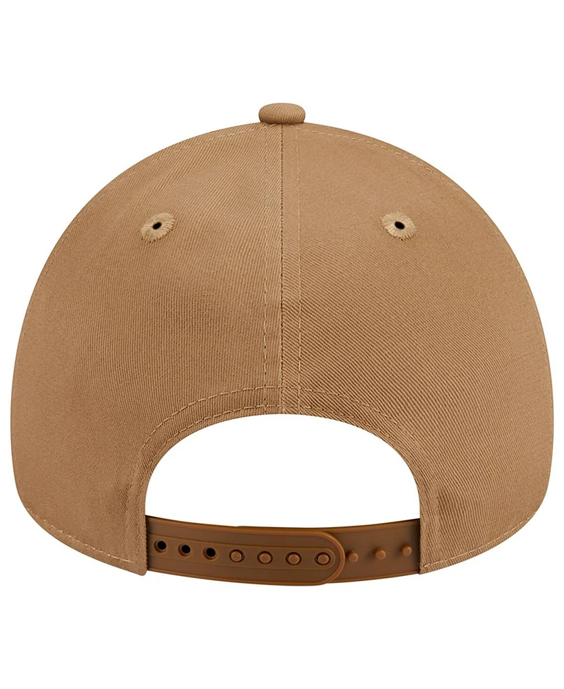 Men's New Era Khaki Arizona Diamondbacks A-Frame 9FORTY Adjustable Hat