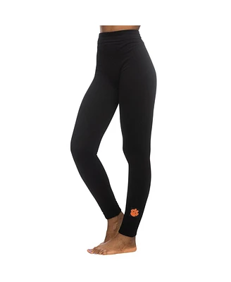 Women's ZooZatz Black Clemson Tigers Fleece Leggings