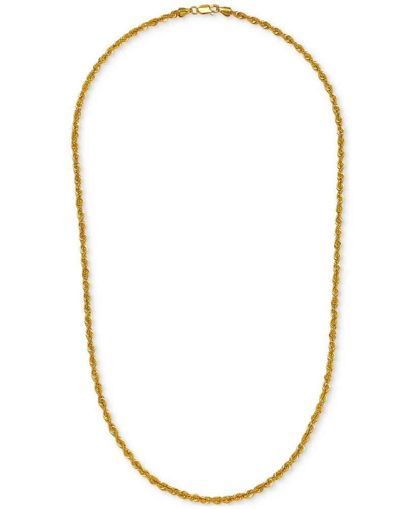 Sparkle Rope Link 20" Chain Necklace (3.6mm) in 14k Gold