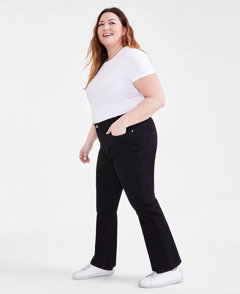 Style & Co Plus Mid-Rise Curvy Bootcut Jeans, Exclusively at Macy's