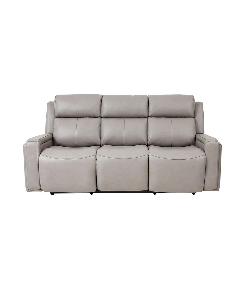 Claude 83" Genuine Leather in Dual Power Headrest and Lumbar Support Reclining Sofa
