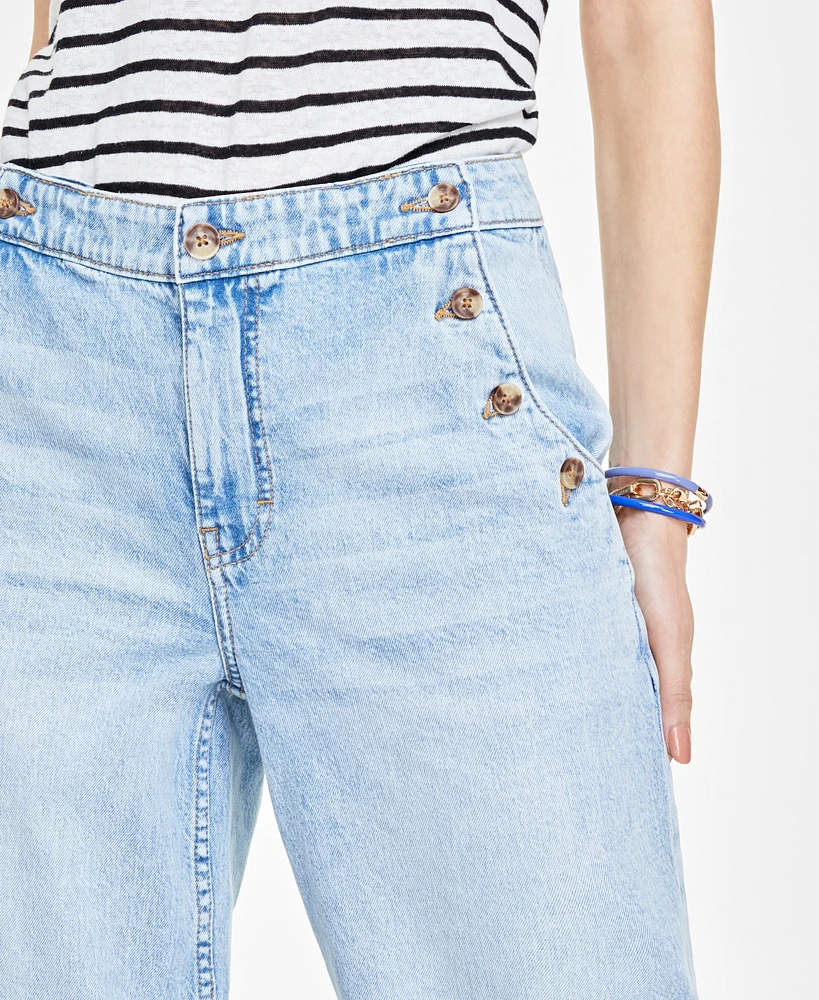 On 34th Women's Sailor High-Rise Wide-Leg Jeans, Regular & Short, Created for Macy's