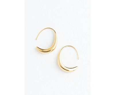 Starfish Project Crescent Moon Thread Drop Earrings in Gold
