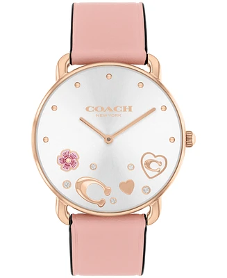 Coach Women's Elliot Blush Leather Strap Watch 36mm