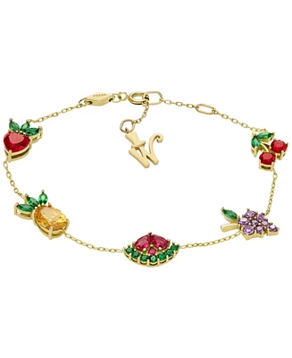 Fossil X Willy Wonka Special Edition Women's Gold-Tone Stainless Steel Station Bracelet