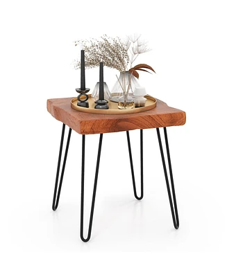 1 Pc Square End Table Accent Side Table Reclaimed Teak Wood Plant Stand