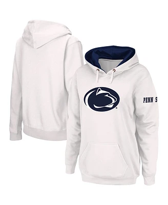 Women's White Penn State Nittany Lions Team Big Logo Pullover Hoodie
