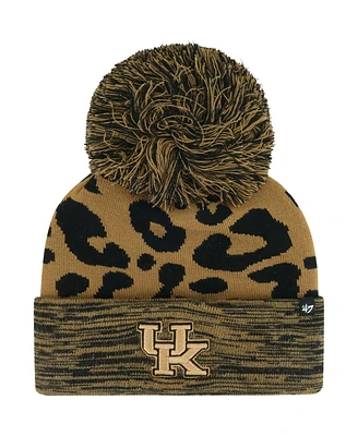 Women's '47 Brand Brown Kentucky Wildcats Rosette Cuffed Knit Hat with Pom