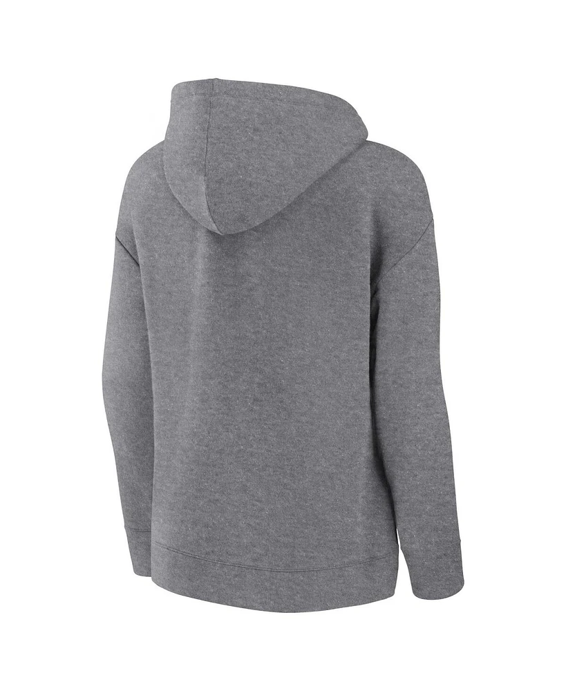 Women's Fanatics Heather Gray Chicago Blackhawks Script Favorite Pullover Hoodie