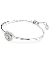 Swarovski Silver-Tone Hyperbola Heart Bangle Bracelet
