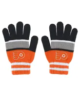Women's Wear by Erin Andrews Philadelphia Flyers Stripe Glove and Scarf Set