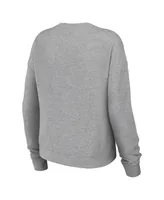 Women's Wear by Erin Andrews Heather Gray New York Rangers Knit Long Sleeve Tri-Blend T-shirt and Pants Sleep Set