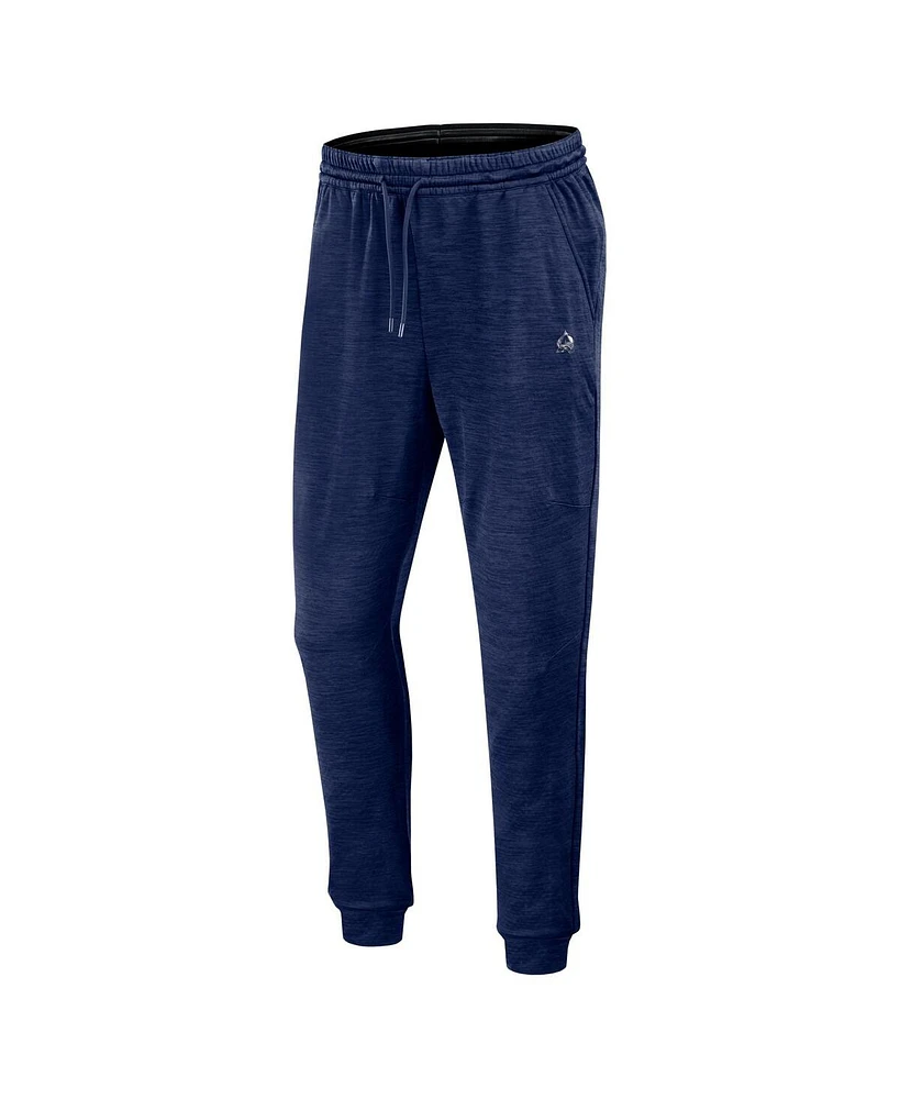 Men's Fanatics Heather Navy Colorado Avalanche Authentic Pro Fleece Sweatpants