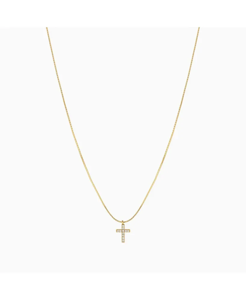 Sterling Silver 18k Gold Plated Weiss Cross Necklace – Faith-Inspired Jewelry, Trending for Summer