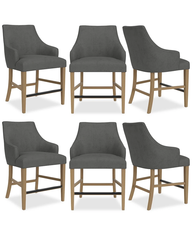 Nelin 6pc Counter Height Chair Set