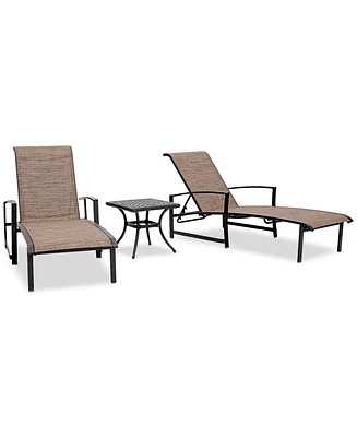 Wythburn Mix and Match Sleek Sling Outdoor Chaise Lounge, Created for Macy's