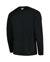 Men's Columbia Black Arkansas Razorbacks Terminal Tackle Omni-Shade Raglan Long Sleeve T-shirt