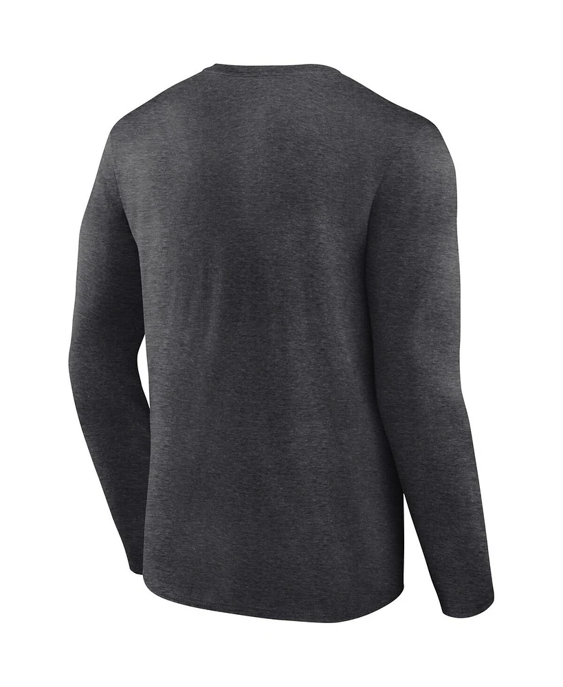 Men's Fanatics Charcoal New England Patriots Long Sleeve T-shirt