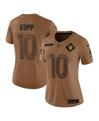 Women's Nike Cooper Kupp Brown Distressed Los Angeles Rams 2023 Salute To Service Limited Jersey