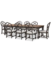 Mandeville 9 Pc. Dining Set (Rectangular Table & 8 X-Back Chairs)
