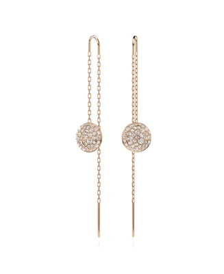 Swarovski White, Rhodium Plated or Rose-Gold Tone Meteora Drop Earrings