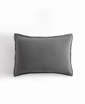 Closeout! Calvin Klein Essential Garment Washed Cotton Jacquard Sham