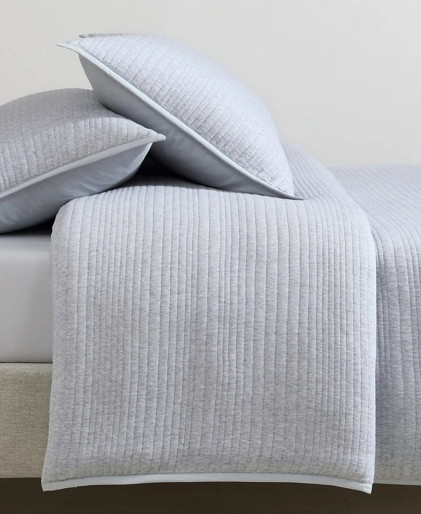 Closeout! Calvin Klein Modern Cotton Ribbed Matelasse Melange Tencel Jersey 3 Piece Duvet Cover Set