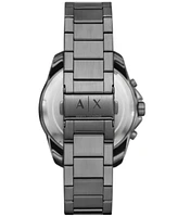 A|X Armani Exchange Men's Chronograph Gunmetal Stainless Steel Watch 44mm
